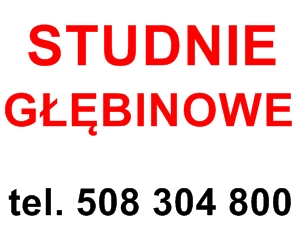 STUDNIE GŁĘBINOWE
TEL. 508 304 800 
